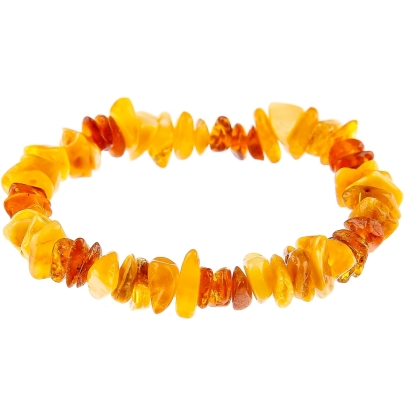 Браслет из натурального янтаря &quot;Мёд&quot;, артикул 1000-1